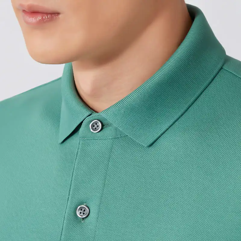Hominum brevis sleeve Polo Shirt Ribbed Knit Coller